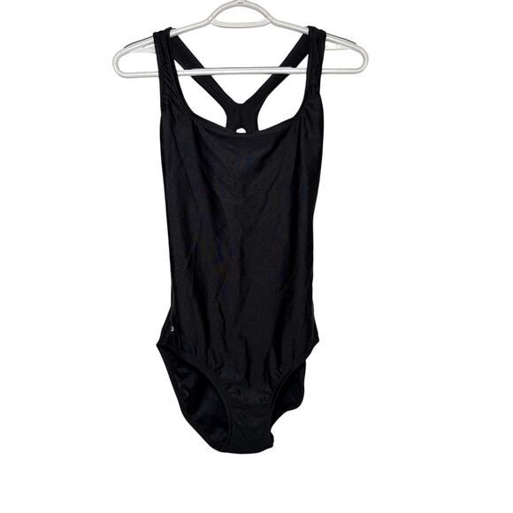 Speedo black cutout performance one piece swim suit womens 12 endurance - Picture 1 of 6